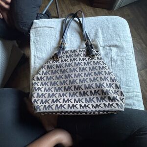 Michael Kors Brown and Black Shoulder Bag with Iconic Design
